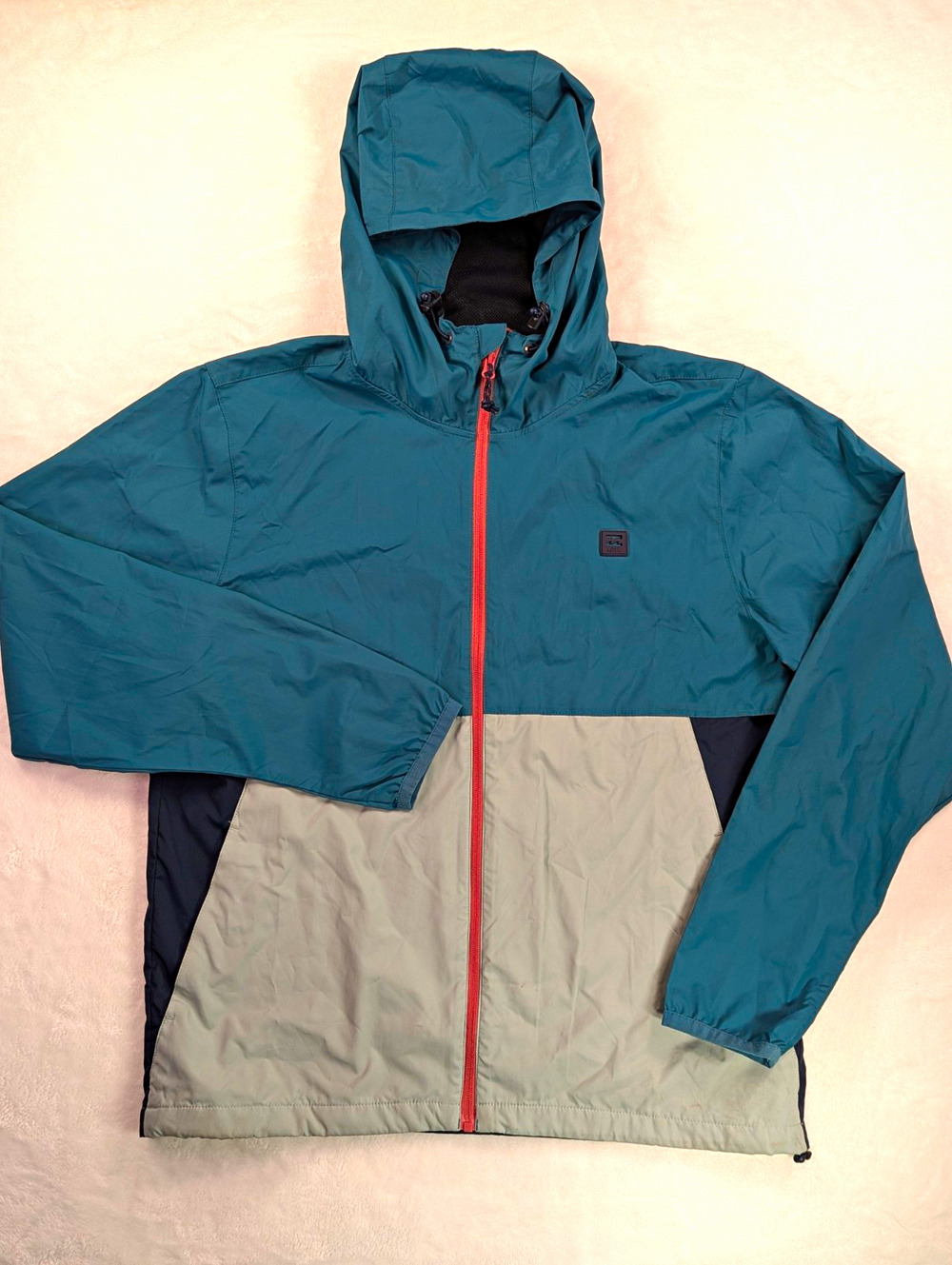 Billabong Adventure Division Transport Windbreaker Jacket Teal/Grey Men's L